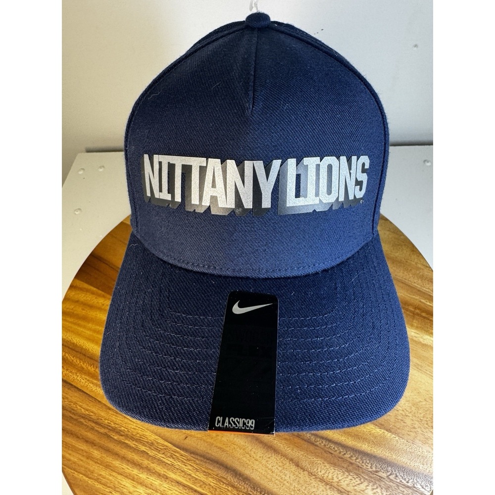 Nike Penn State Nittany Lions Verbiage Swoosh Flex DNA Navy Classic 99 Hat